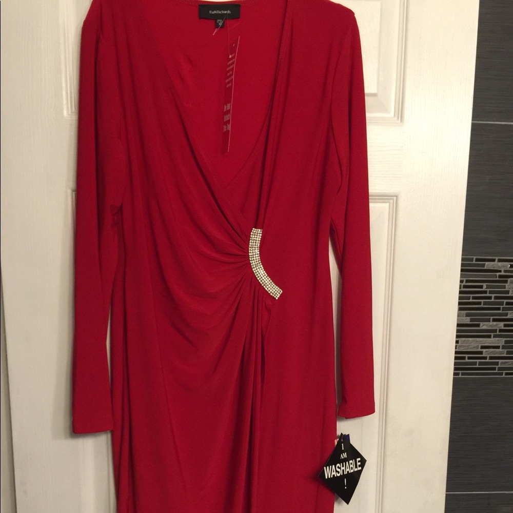 Red Wrap Front Cocktail drëss